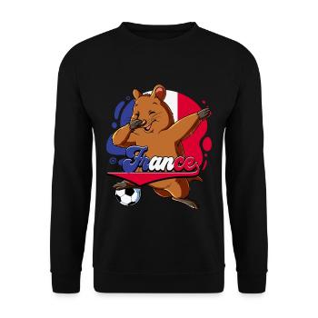 Frankreich Fußball - Unisex Pullover - Schwarz - Vorne - Alina (178cm) & Michal (187cm)