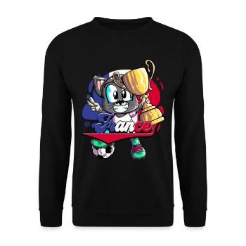 Frankreich Fußball - Unisex Pullover - Schwarz - Vorne - Alina (178cm) & Michal (187cm)