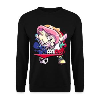 Frankreich Fußball - Unisex Pullover - Schwarz - Vorne - Alina (178cm) & Michal (187cm)