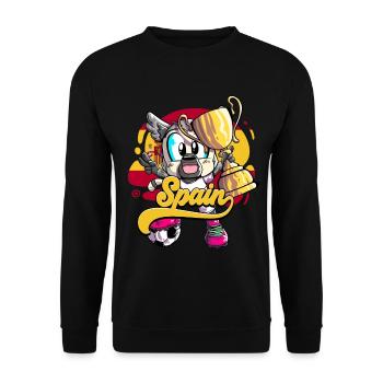 Spanien Fußball - Unisex Pullover - Schwarz - Vorne - Alina (178cm) & Michal (187cm)