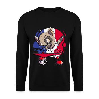 Frankreich Fußball - Unisex Pullover - Schwarz - Vorne - Alina (178cm) & Michal (187cm)