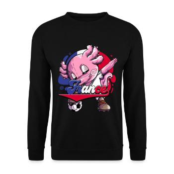 Frankreich Fußball - Unisex Pullover - Schwarz - Vorne - Alina (178cm) & Michal (187cm)
