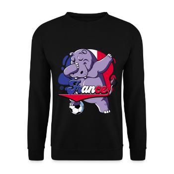 Frankreich Fußball - Unisex Pullover - Schwarz - Vorne - Alina (178cm) & Michal (187cm)