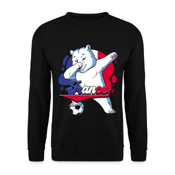 Frankreich Fußball - Unisex Pullover - Schwarz - Vorne - Alina (178cm) & Michal (187cm)