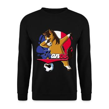 Frankreich Fußball - Unisex Pullover - Schwarz - Vorne - Alina (178cm) & Michal (187cm)