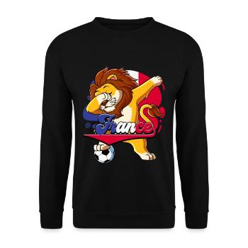 Frankreich Fußball - Unisex Pullover - Schwarz - Vorne - Alina (178cm) & Michal (187cm)