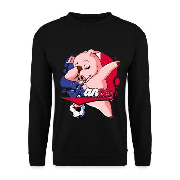 Frankreich Fußball - Unisex Pullover - Schwarz - Vorne - Alina (178cm) & Michal (187cm)