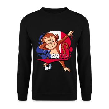 Frankreich Fußball - Unisex Pullover - Schwarz - Vorne - Alina (178cm) & Michal (187cm)