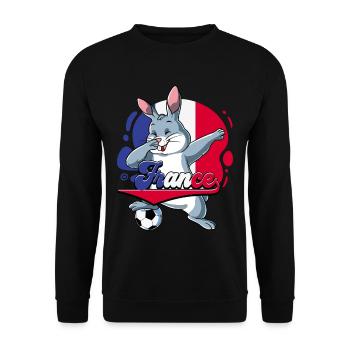 Frankreich Fußball - Unisex Pullover - Schwarz - Vorne - Alina (178cm) & Michal (187cm)