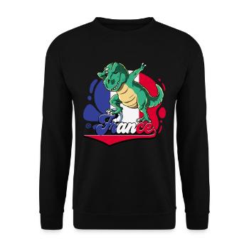Frankreich Fußball - Unisex Pullover - Schwarz - Vorne - Alina (178cm) & Michal (187cm)