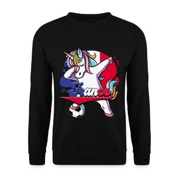 Frankreich Fußball - Unisex Pullover - Schwarz - Vorne - Alina (178cm) & Michal (187cm)