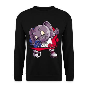 Frankreich Fußball - Unisex Pullover - Schwarz - Vorne - Alina (178cm) & Michal (187cm)