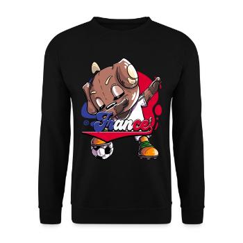 Frankreich Fußball - Unisex Pullover - Schwarz - Vorne - Alina (178cm) & Michal (187cm)