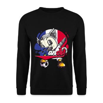 Frankreich Fußball - Unisex Pullover - Schwarz - Vorne - Alina (178cm) & Michal (187cm)