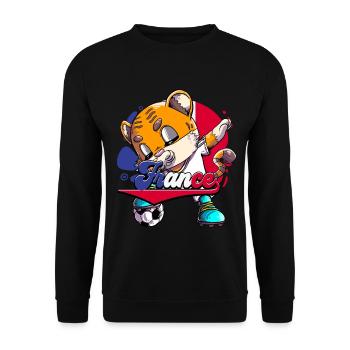 Frankreich Fußball - Unisex Pullover - Schwarz - Vorne - Alina (178cm) & Michal (187cm)