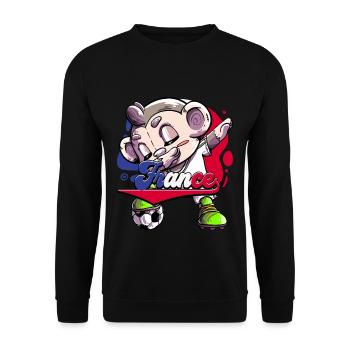 Frankreich Fußball - Unisex Pullover - Schwarz - Vorne - Alina (178cm) & Michal (187cm)