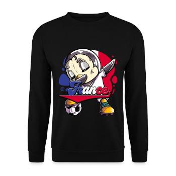Frankreich Fußball - Unisex Pullover - Schwarz - Vorne - Alina (178cm) & Michal (187cm)