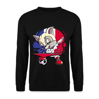 Frankreich Fußball - Unisex Pullover - Schwarz - Vorne - Alina (178cm) & Michal (187cm)