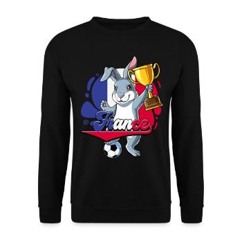 Frankreich Fußball - Unisex Pullover - Schwarz - Vorne - Alina (178cm) & Michal (187cm)