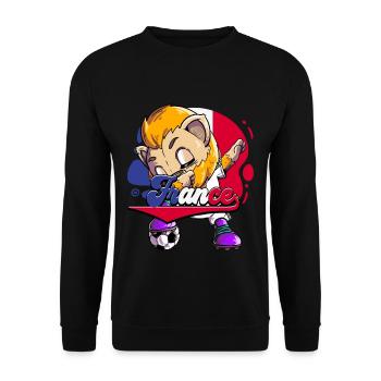 Frankreich Fußball - Unisex Pullover - Schwarz - Vorne - Alina (178cm) & Michal (187cm)