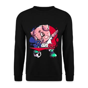 Frankreich Fußball - Unisex Pullover - Schwarz - Vorne - Alina (178cm) & Michal (187cm)