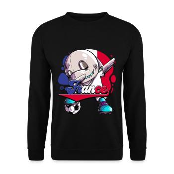 Frankreich Fußball - Unisex Pullover - Schwarz - Vorne - Alina (178cm) & Michal (187cm)