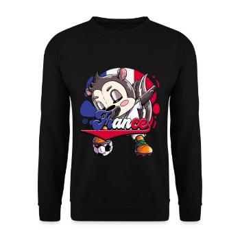 Frankreich Fußball - Unisex Pullover - Schwarz - Vorne - Alina (178cm) & Michal (187cm)