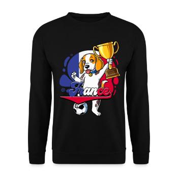 Frankreich Fußball - Unisex Pullover - Schwarz - Vorne - Alina (178cm) & Michal (187cm)