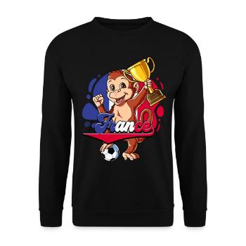 Frankreich Fußball - Unisex Pullover - Schwarz - Vorne - Alina (178cm) & Michal (187cm)