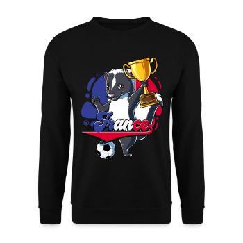 Frankreich Fußball - Unisex Pullover - Schwarz - Vorne - Alina (178cm) & Michal (187cm)