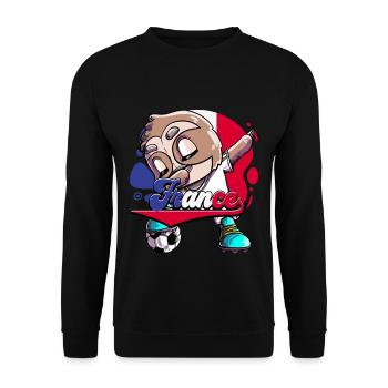 Frankreich Fußball - Unisex Pullover - Schwarz - Vorne - Alina (178cm) & Michal (187cm)