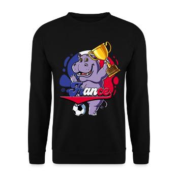 Frankreich Fußball - Unisex Pullover - Schwarz - Vorne - Alina (178cm) & Michal (187cm)