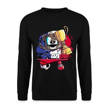 Frankreich Fußball - Unisex Pullover - Schwarz - Vorne - Alina (178cm) & Michal (187cm)