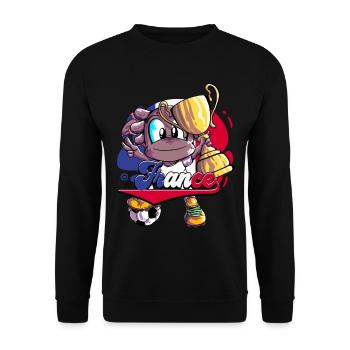 Frankreich Fußball - Unisex Pullover - Schwarz - Vorne - Alina (178cm) & Michal (187cm)