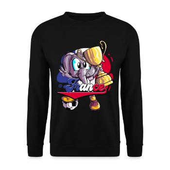 Frankreich Fußball - Unisex Pullover - Schwarz - Vorne - Alina (178cm) & Michal (187cm)