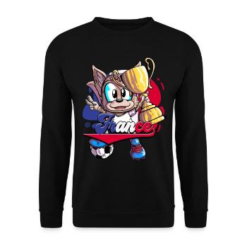 Frankreich Fußball - Unisex Pullover - Schwarz - Vorne - Alina (178cm) & Michal (187cm)