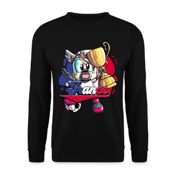 Frankreich Fußball - Unisex Pullover - Schwarz - Vorne - Alina (178cm) & Michal (187cm)