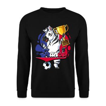 Frankreich Fußball - Unisex Pullover - Schwarz - Vorne - Alina (178cm) & Michal (187cm)