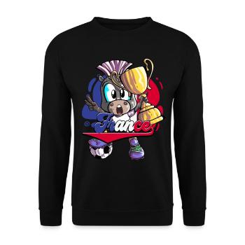 Frankreich Fußball - Unisex Pullover - Schwarz - Vorne - Alina (178cm) & Michal (187cm)
