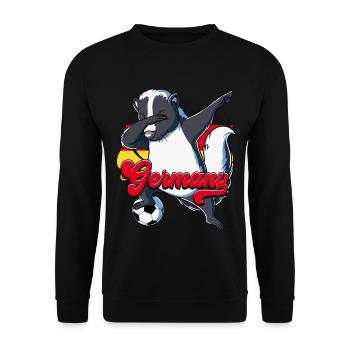 Germany Football - Unisex Sweatshirt - black - Front - Alina (178cm) & Michal (187cm)