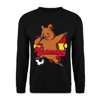 Germany Football - Unisex Sweatshirt - black - Front - Alina (178cm) & Michal (187cm)