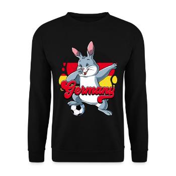 Germany Football - Unisex Sweatshirt - black - Front - Alina (178cm) & Michal (187cm)