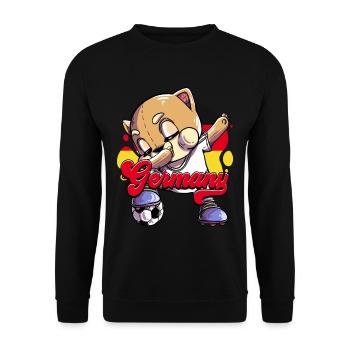 Germany Football - Unisex Sweatshirt - black - Front - Alina (178cm) & Michal (187cm)