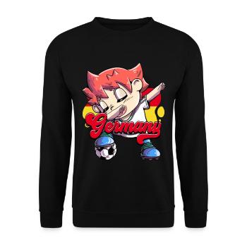 Germany Football - Unisex Sweatshirt - black - Front - Alina (178cm) & Michal (187cm)
