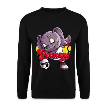 Germany Football - Unisex Sweatshirt - black - Front - Alina (178cm) & Michal (187cm)