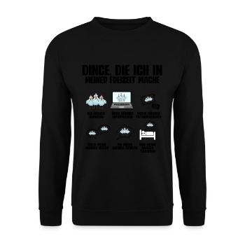 Huhn Hühner - Unisex Pullover - Schwarz - Vorne - Alina (178cm) & Michal (187cm)