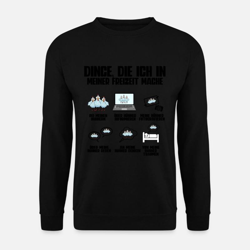 Huhn Hühner - Unisex Pullover - Schwarz