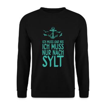 Sylt - Unisex Pullover - Schwarz - Vorne - Alina (178cm) & Michal (187cm)