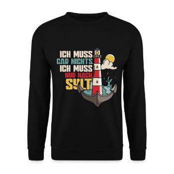 Sylt - Unisex Pullover - Schwarz - Vorne - Alina (178cm) & Michal (187cm)