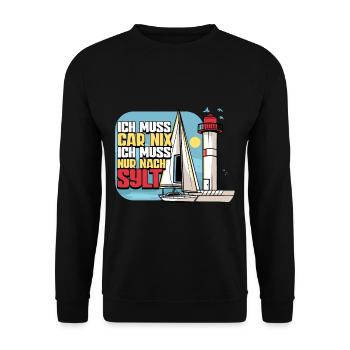 Sylt - Unisex Pullover - Schwarz - Vorne - Alina (178cm) & Michal (187cm)